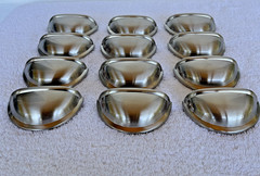 Lot of 12 Brushed Nickel Cup Drawer Pulls 3 Inch Hole Center Bin Cup Handles
