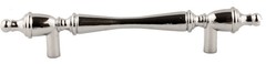 (5 Pack) 3 inch Mid Century Modern Pull Chrome