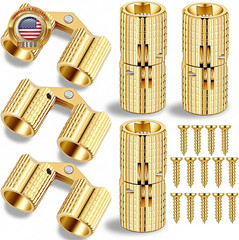 Hidden Brass Barrel Hinges, 180 Degree Opening Small Hinges for Wooden Box with