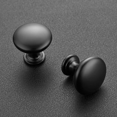 Ravinte 30 Pack Kitchen Cabinet Knobs and 1-1/6″ Matte Black, Black