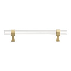 GlideRite 5″ CC Clear Acrylic Cabinet Pull Satin Gold – 4718-128-SG-1