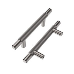 10 PCS Black Nickel Cabinet Pulls 3 Inch 76mm Hole Center T Bar AL3015AS
