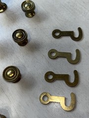 23pc Miniature Brass Knob Hardware Lot Jewelry Box Craft Dollhouse Screws