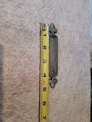 2.5in CC Backplate And Dover Pull In PEWTER Finish-NOS-Vintage Style-silver