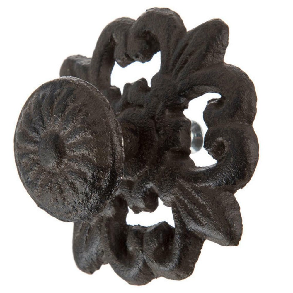 Vintage Old World Moroccan Drawer Cabinet Door Knob Pull BRWN Cast Iron Metal 3″