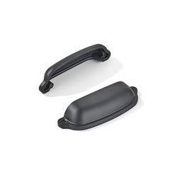 Matte Black Cup Pulls Cabinet Drawer Handles Kitchen Hardware 2.5 In 2 Pack