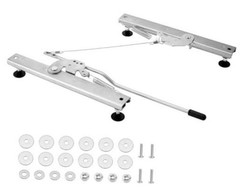 Dual Locking Ball Bearing Seat Sliders, Adjustable Bucket Seat Silver-Gray