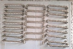 Lot of 25 Amerock Lattice Satin Nickel 5 1/16 CTC Cabinet Handle Pull 55422