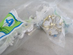 Vintage Lot Amerock French Provincial White Cabinet Knob BP-596-BW Backplate 702