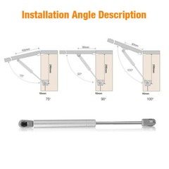 4Pcs Gas Spring Strut Prop Shock Lift Kitchen Cabinet Lid Support Door Hinges