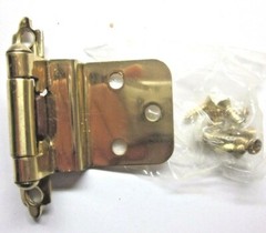 Liberty 1470 Semi Concealed Cabinet Door Hinge 3/8″ Inset Shiny Brass Self Close