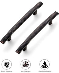 Emtek Modern Edge 4″ Center Finger Cabinet Pull Oiled Rubbed Bronze