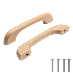 Natural Wood Cabinet Pulls 10PCS 5 inch Length 3-3/4 inch 96mm Hole Spacing