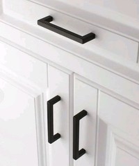New Homdiy LSJ12BK128 Cabinet Pulls Black 5in 128mm Hole Centers 6-Pack