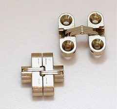 SOSS Invisible Hinge 1″ Light Duty (Pair) Satin Brass 180 Degrees