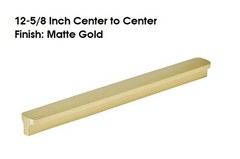 Amerock BP37253BB Hampden Rectangular Cabinet Pull – 12-5/8″ – Matte Gold