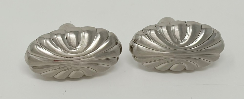Amerock BP1338-G9 Natural Elegance Sterling Nickel Shell Cabinet Knobs Set of 2