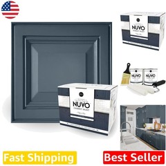 Nuvo Oxford Blue Cabinet Paint: DIY 7pc Kit, Long-Lasting Satin Finish, Washable