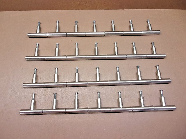 LOT of 28 BRUSHED NICKEL CABINET/DRAWER PULLS 2″ x 1 1/4″ Complete & READY!