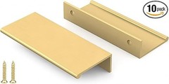 Peaha 10 Pack Kitchen Cabinet Handles 3 Inch Matte Gold Pulls for Dresser Drawer