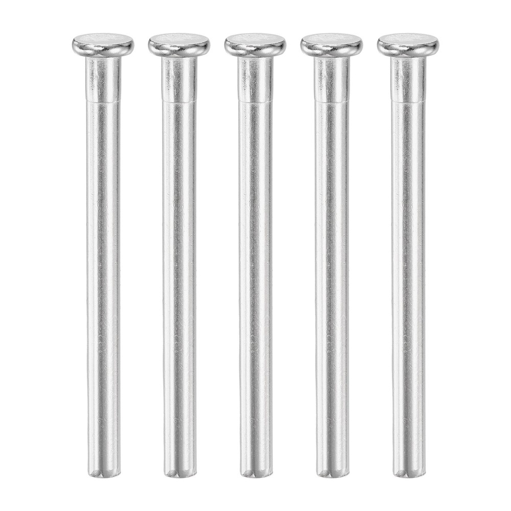 5Pcs Door Hinge Pins, 3 Inch Interior Door Hinge Security Pins, Nickel Silver