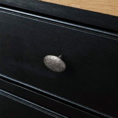 6 Pack Zinc Alloy Drawer Knobs Big Oval Antique Silver Cabinet Knob