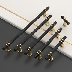 10 Pack Matte Black and Gold Cabinet Knobs Kitchen Matte Black and Gold Cabin…