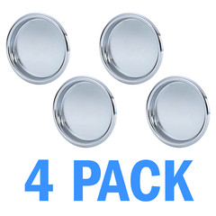 Closet Door Finger Pull 2-1/8” Chrome Easy Snap-in Sliding Door No Nails 4 Pack