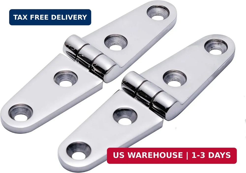 Boat Hatch Hinge 316 Stainless Steel,Casting Deck Cabinet Strap Hinges 4 Inch x