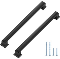 20 Pack Matte Black Cabinet Pulls 192mm 7-1/2″ Hole Center Kitchen Drawe