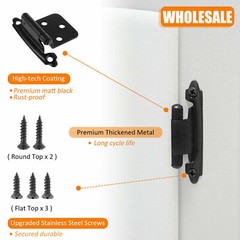 1/2 inch Kitchen Cabinet Door Hinges Self Soft Closing overlay Face Mount Hinges