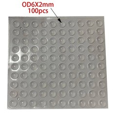 100PCS Clear Silicone Rubber Bumpers Self Adhesive Cabinet Drawer Buffer Pads