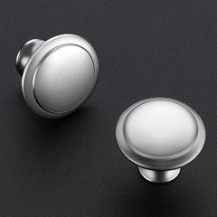 30 Pack Brushed Nickel Kitchen Cabinet Knobs 1-1/6 Inch round Drawer