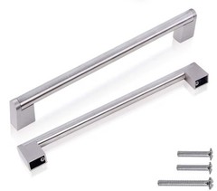 Knobonly 8-4/5″ Hole to Hole Bedroom Closet Bathroom Pulls, Satin Nickel 30 PACK