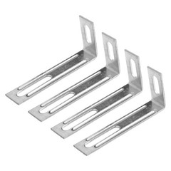 Enhance Furniture Stability with 4 Adjustable L Shaped Metal Brackets Bolts