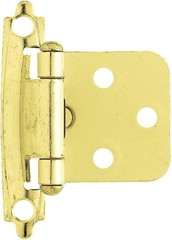 12 Pair Cabinet Hinges Self Closing Flush Mount Brass H0103BC