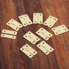 Vintage Gold Zinc Alloy Furniture Cabinets Decor Wooden Box Flat Hinges 10Pcs