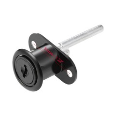 Drawer Lock 19mm Cylinder Diameter for Desk Cabinet Locker Showcase Black