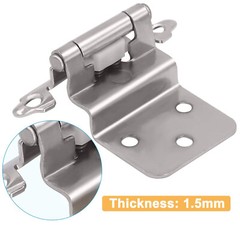 3/8″ Inset Hinges for Face Frame Kitchen Cabinet Door Satin Nickel Self Closing