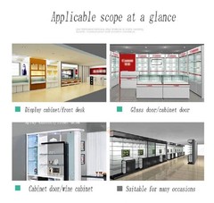 2 Pcs Cabinet Glass Door Hinges 90-Degree Frameless Glass Door Hinges for 5-7Mm