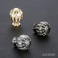 Polished Chrome Round Crystal Cabinet Knobs – 5 Pack, 1″ Decorative Hardware Pul