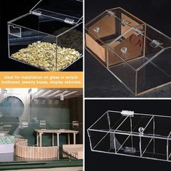 Clear Acrylic Hinges for Plexiglass, 25mm x 35mm, 10pcs | Clear Plastic Trans…