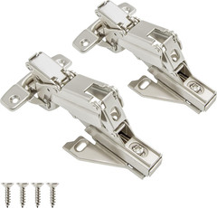 TOUCH Cabinet Hinges (1 Pair, 2 PCS) Face Frame 165 Degree 3/8″ Inch Half Overla