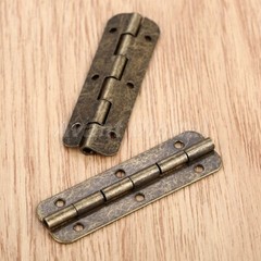 2/10pcs 51*16mm Jewelry Box Long Hinges Vintage Bronze Tone Wood Case Decoration