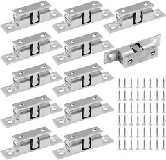 Jiozermi 12Pcs 2″ Double Ball Tension Roller Catch Latch Solid Brass Hardware