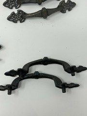 Cabinet Handles Drawer Pulls Lot of 17! 5 1/2 Inches Wide 3 Metal Fleur De Lis