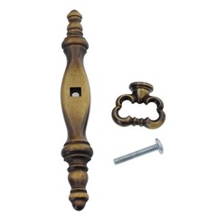 Vintage Amerock Colonnade Antique English Key Knob with Backplate BP715-AE