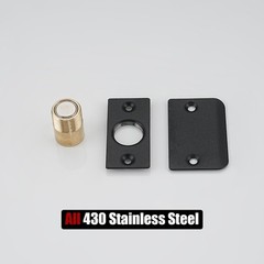 JQK Closet Magnetic Door Ball Catch Hardware, 430 2 Pack, Black