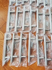 32 Pack Brush Nickel Long Cabinet Hardware Euro Style Bar Handle Pull – 6 inches