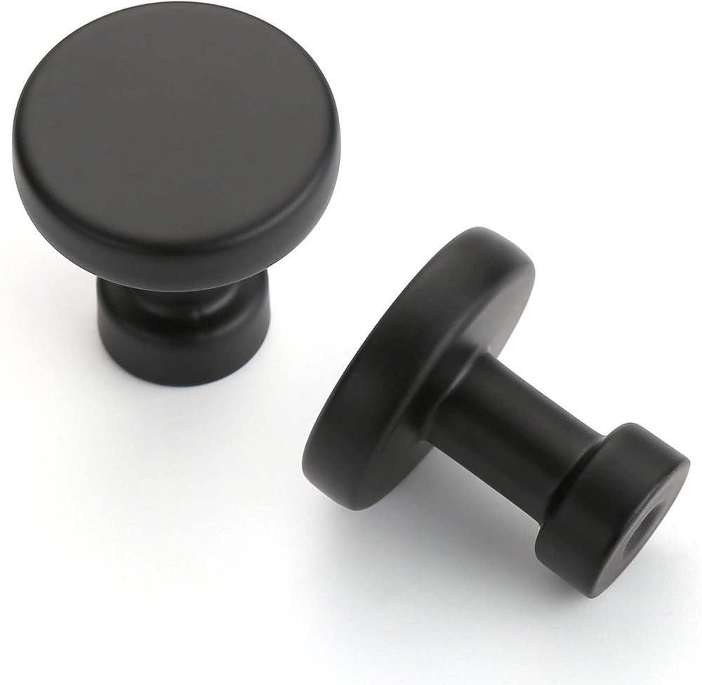 Asidrama 10 Pack 1-1/4 inch Matte Black Kitchen Cabinet Knobs – Dresser & Drawer